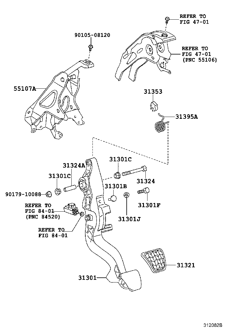 90170-10017 NUT(FOR CLUTCH PEDAL STOPPER) product image