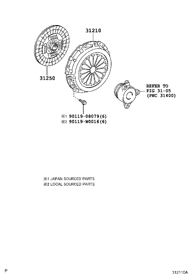 31230-17011 BEARING ASSY, CLUTCH RELEASE product image