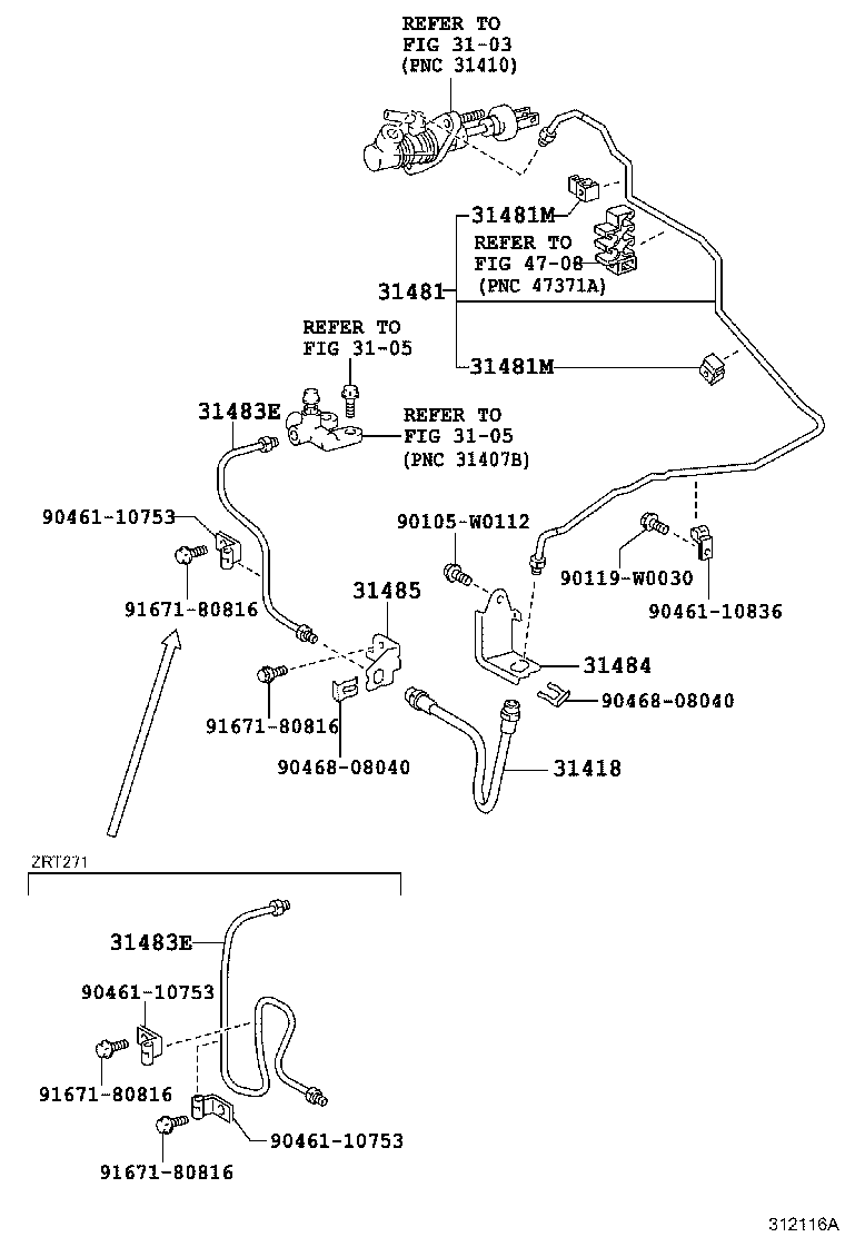31301-20620 PEDAL SUB-ASSY, CLUTCH product image