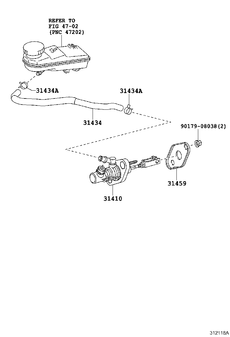 31434-02040 TUBE, CLUTCH RESERVOIR product image