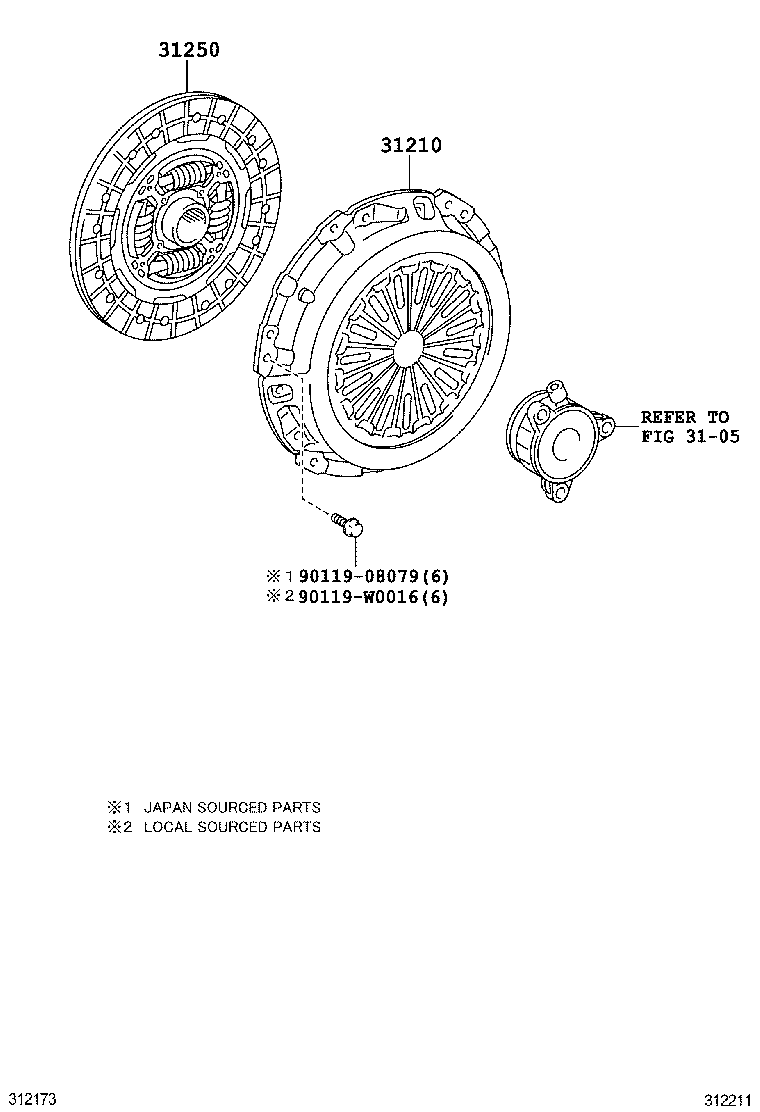 31230-12181 BEARING ASSY, CLUTCH RELEASE product image