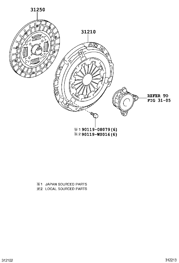 31230-12181 BEARING ASSY, CLUTCH RELEASE product image