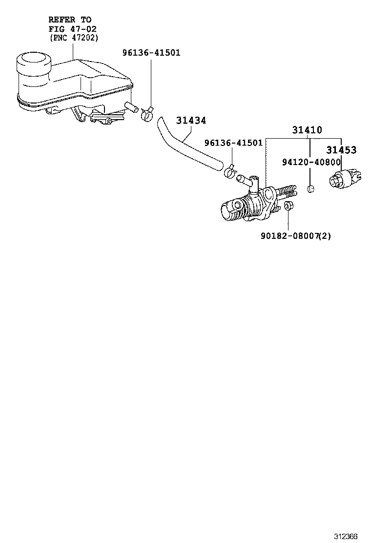 31434-52240 TUBE, CLUTCH RESERVOIR product image