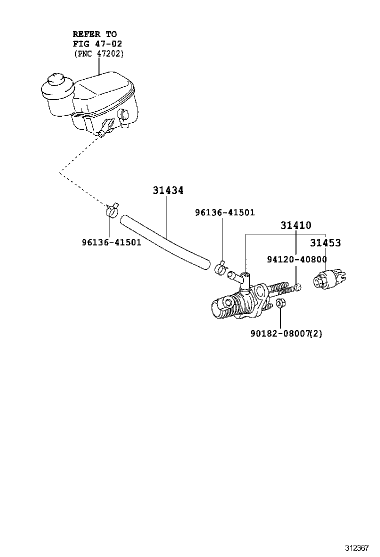 31434-52240 TUBE, CLUTCH RESERVOIR product image