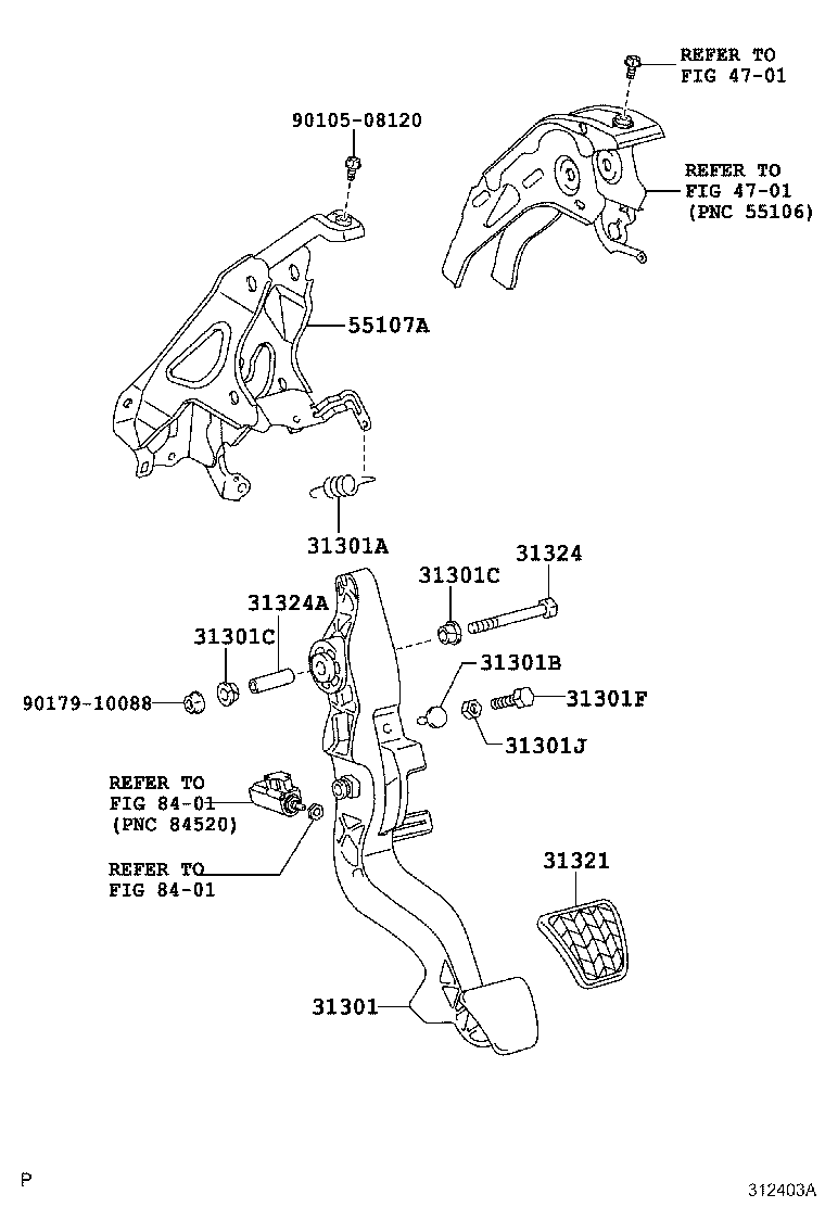 90170-10017 NUT(FOR CLUTCH PEDAL STOPPER) product image