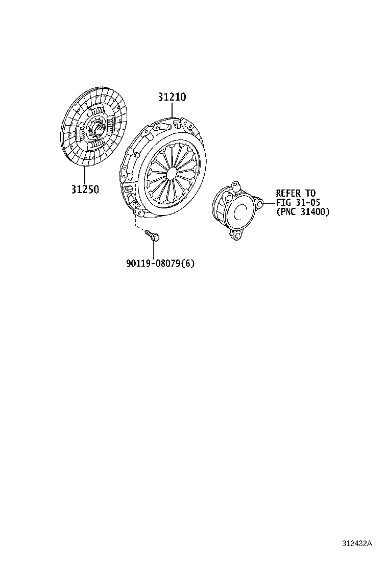 31230-52051 BEARING ASSY, CLUTCH RELEASE product image