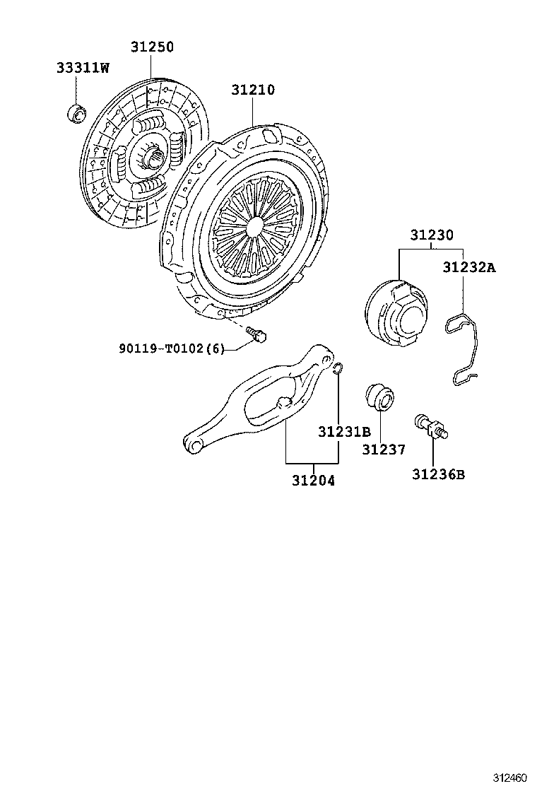 31204-0K150 FORK SUB-ASSY, CLUTCH RELEASE product image
