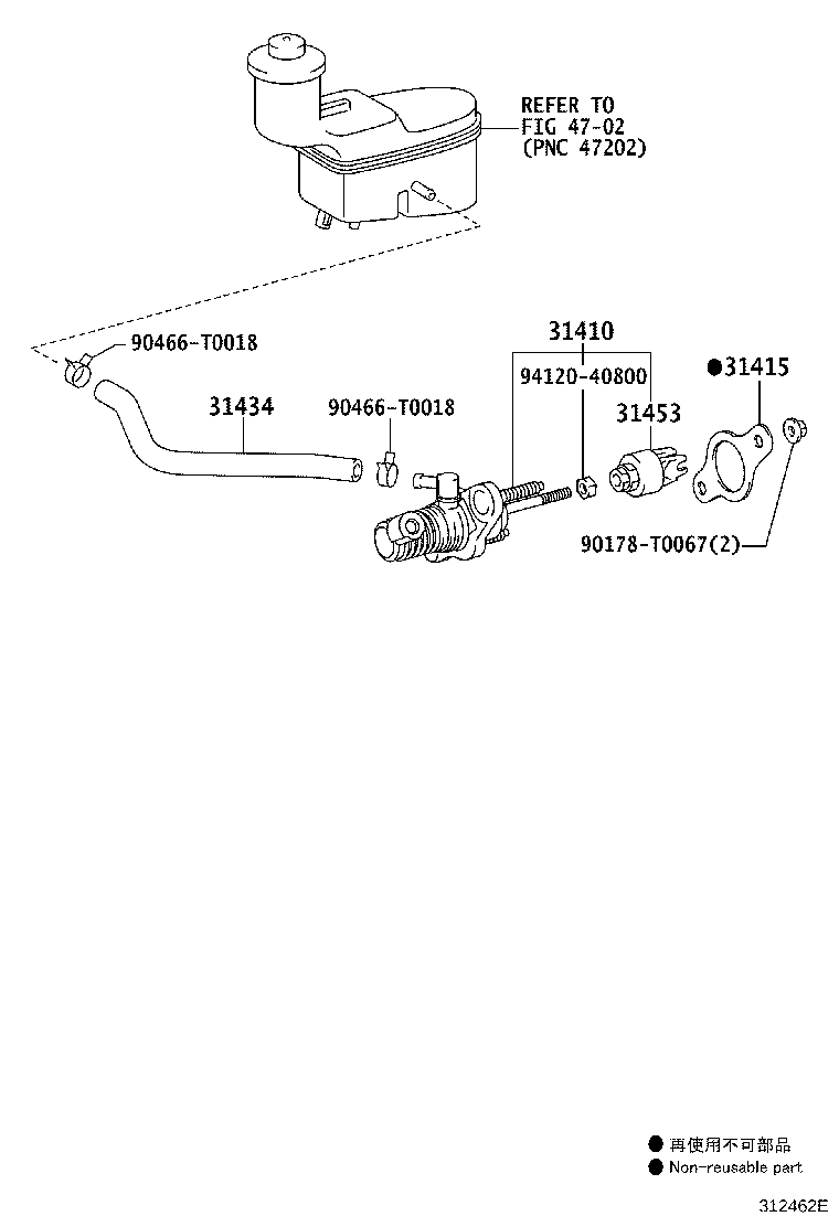 31434-0K030 TUBE, CLUTCH RESERVOIR product image