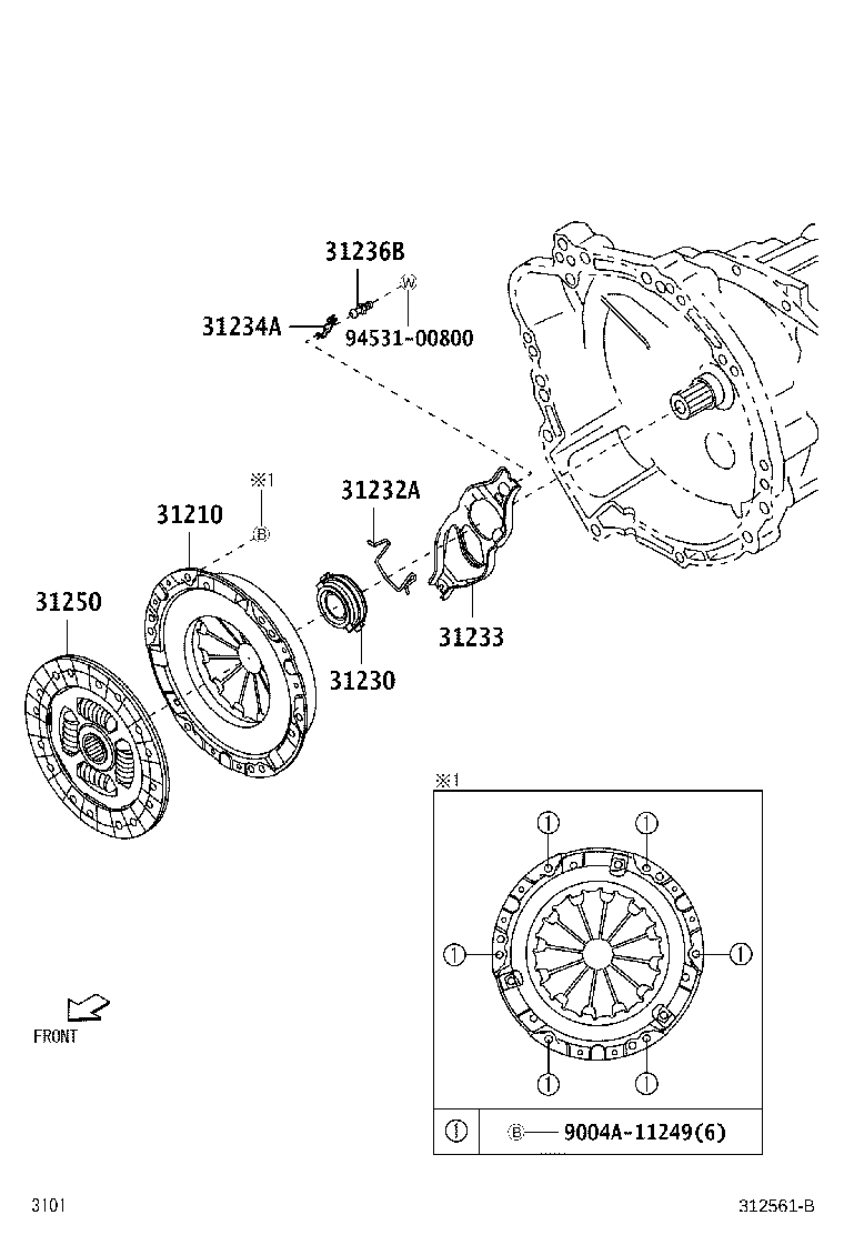 31233-BZ040 FORK, CLUTCH RELEASE product image