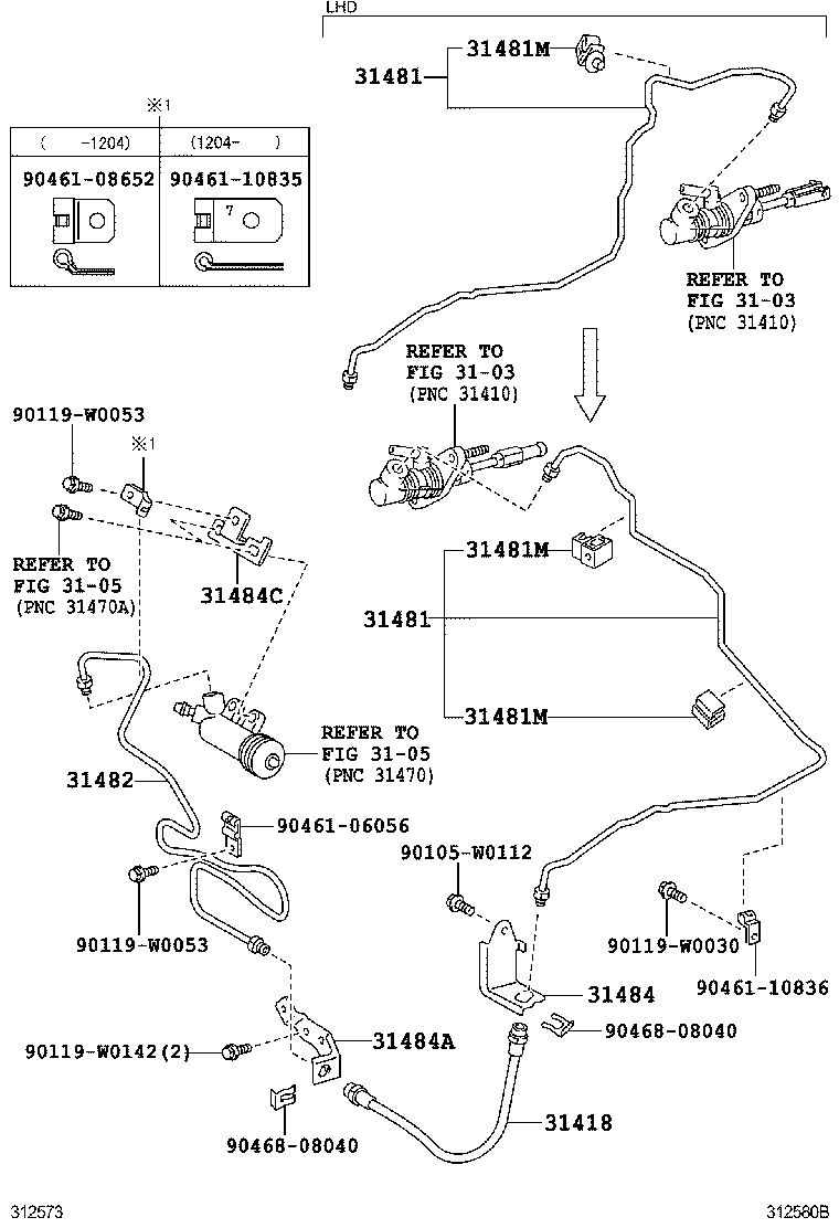 31301-20620 PEDAL SUB-ASSY, CLUTCH product image