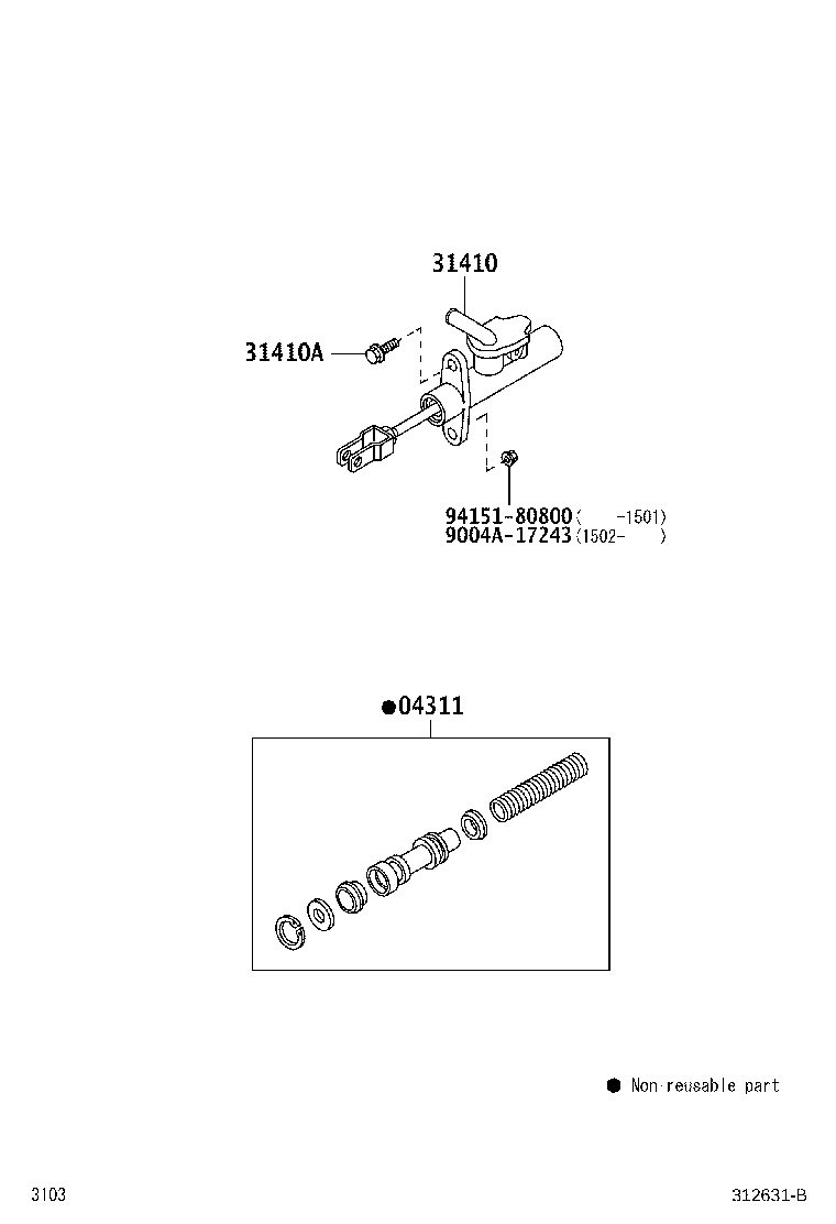 9004A-10217 BOLT(FOR CLUTCH MASTER CYLINDER SETTING) product image