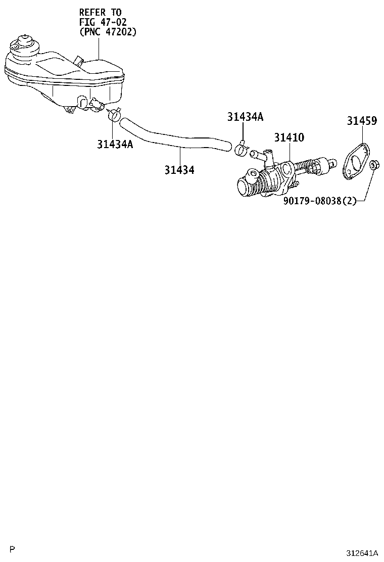 31420-12051 CYLINDER ASSY, CLUTCH MASTER product image