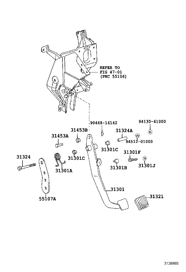 31481-0S010 TUBE, CLUTCH MASTER CYLINDER TO FLEXIBLE HOSE product image