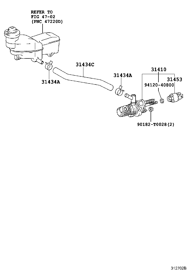 31420-0D231 CYLINDER ASSY, CLUTCH MASTER product image