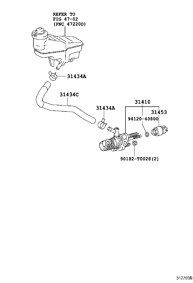 31420-0D231 CYLINDER ASSY, CLUTCH MASTER product image