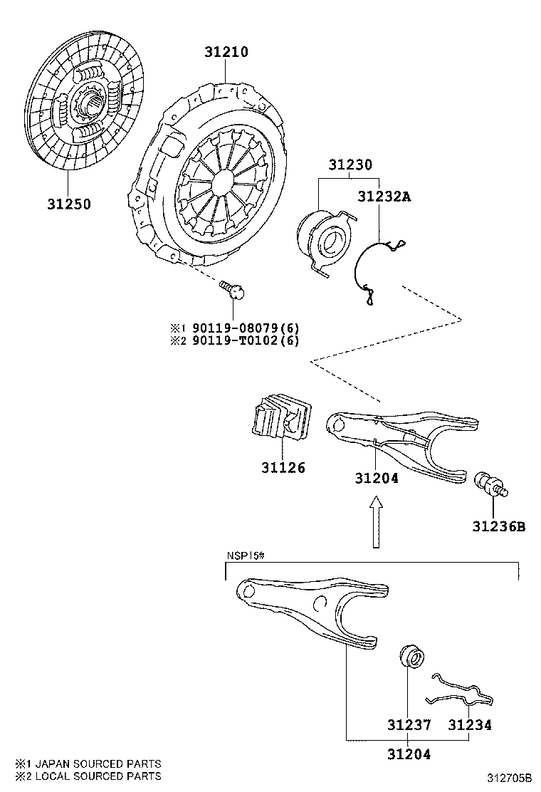 31204-0D050 FORK SUB-ASSY, CLUTCH RELEASE product image