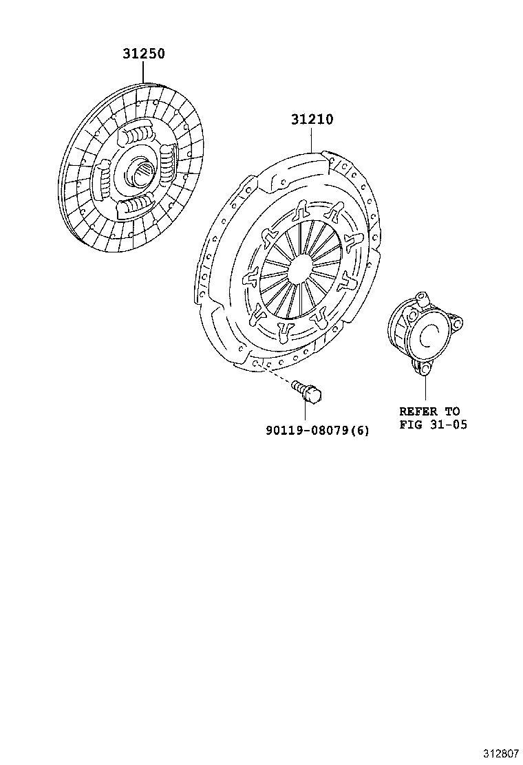 31250-12641 DISC ASSY, CLUTCH product image