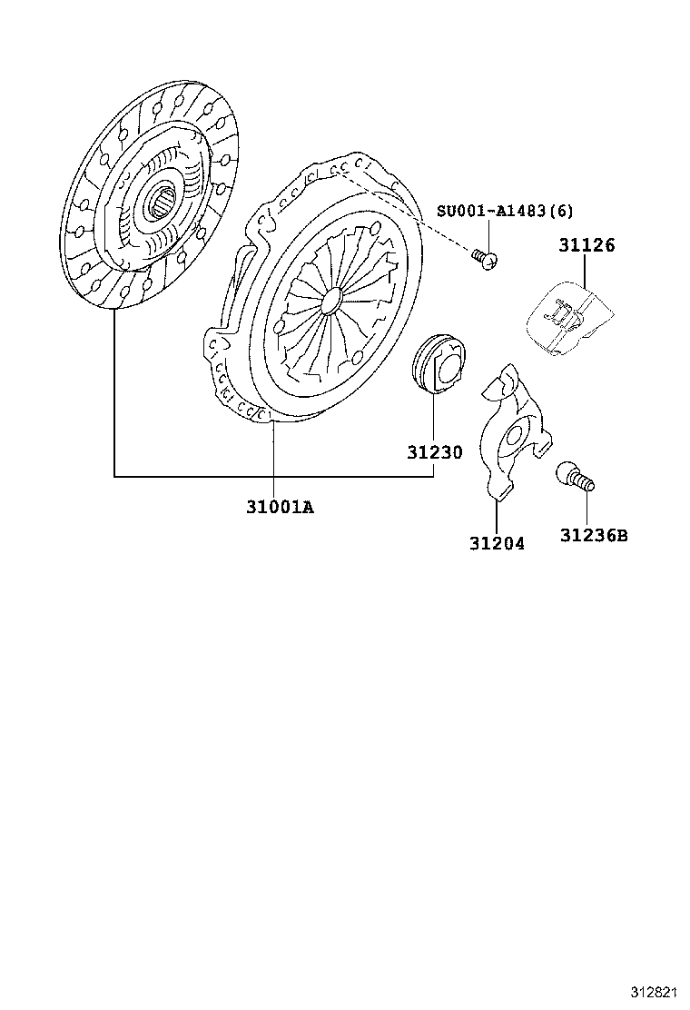 31230-52041 BEARING ASSY, CLUTCH RELEASE product image