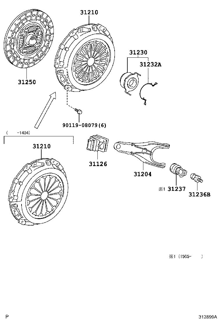 31204-52070 FORK SUB-ASSY, CLUTCH RELEASE product image