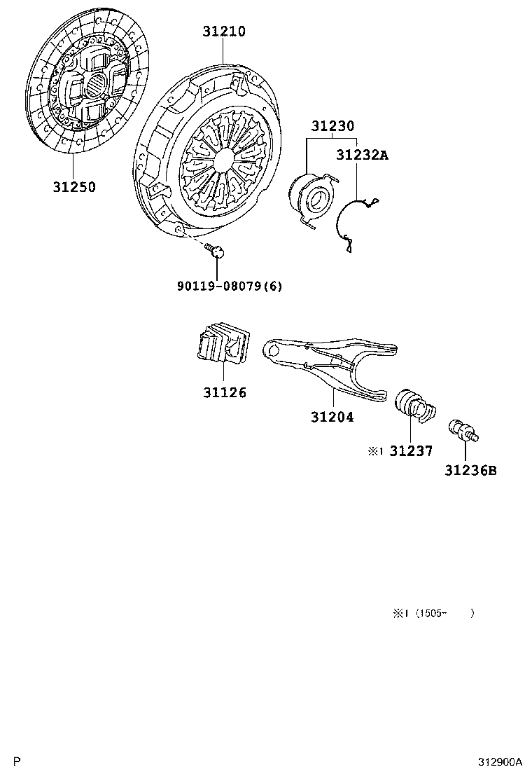 31204-52070 FORK SUB-ASSY, CLUTCH RELEASE product image