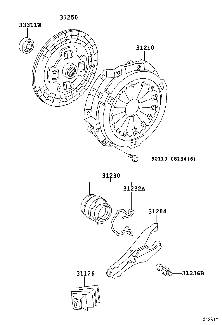 31230-60200 BEARING ASSY, CLUTCH RELEASE product image