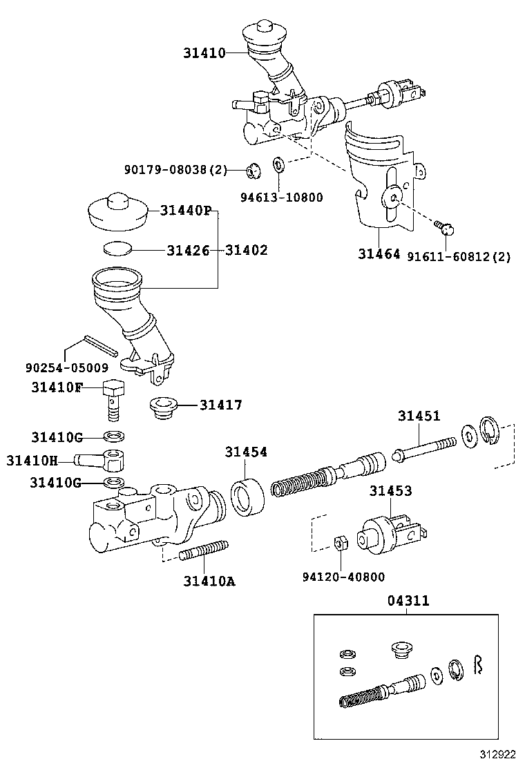 31454-60030 BOOT, CLUTCH MASTER CYLINDER product image