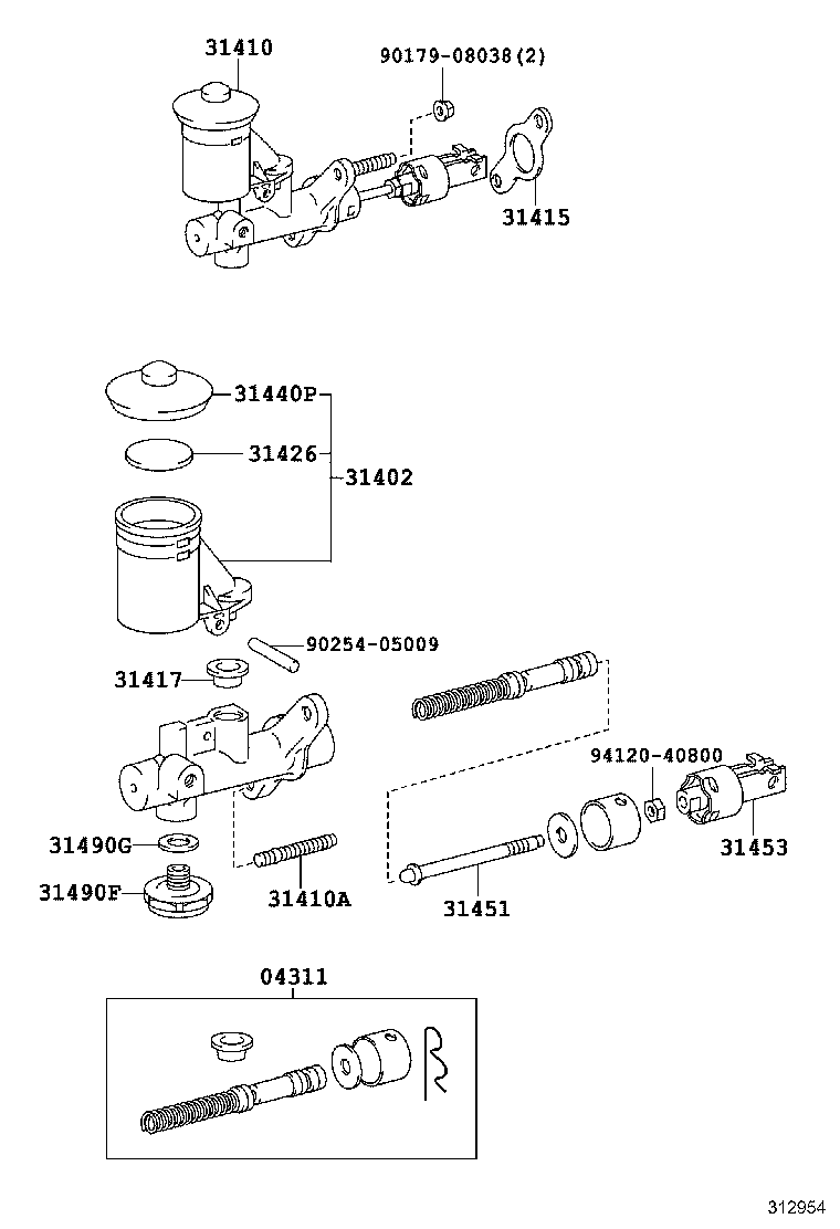 31453-35080 CLEVIS, CLUTCH MASTER CYLINDER PUSH ROD product image