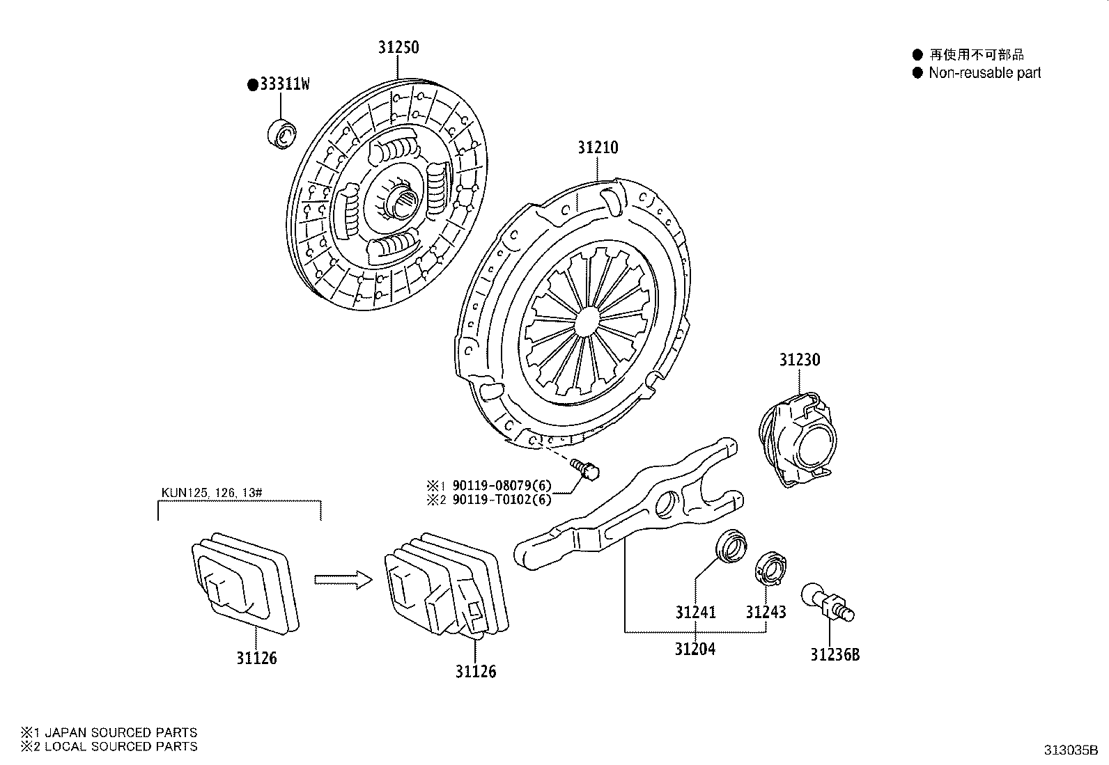 31230-71071 BEARING ASSY, CLUTCH RELEASE product image