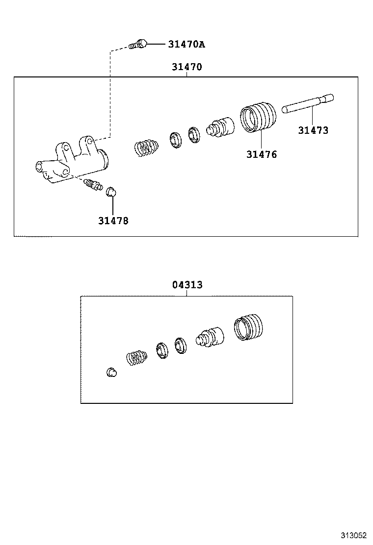 31473-0K050 ROD, CLUTCH RELEASE CYLINDER PUSH, NO.1 product image