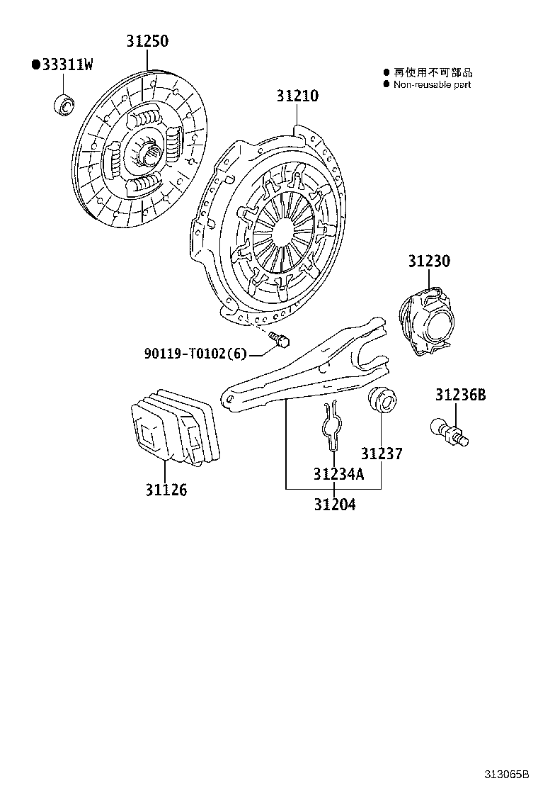 31230-71071 BEARING ASSY, CLUTCH RELEASE product image