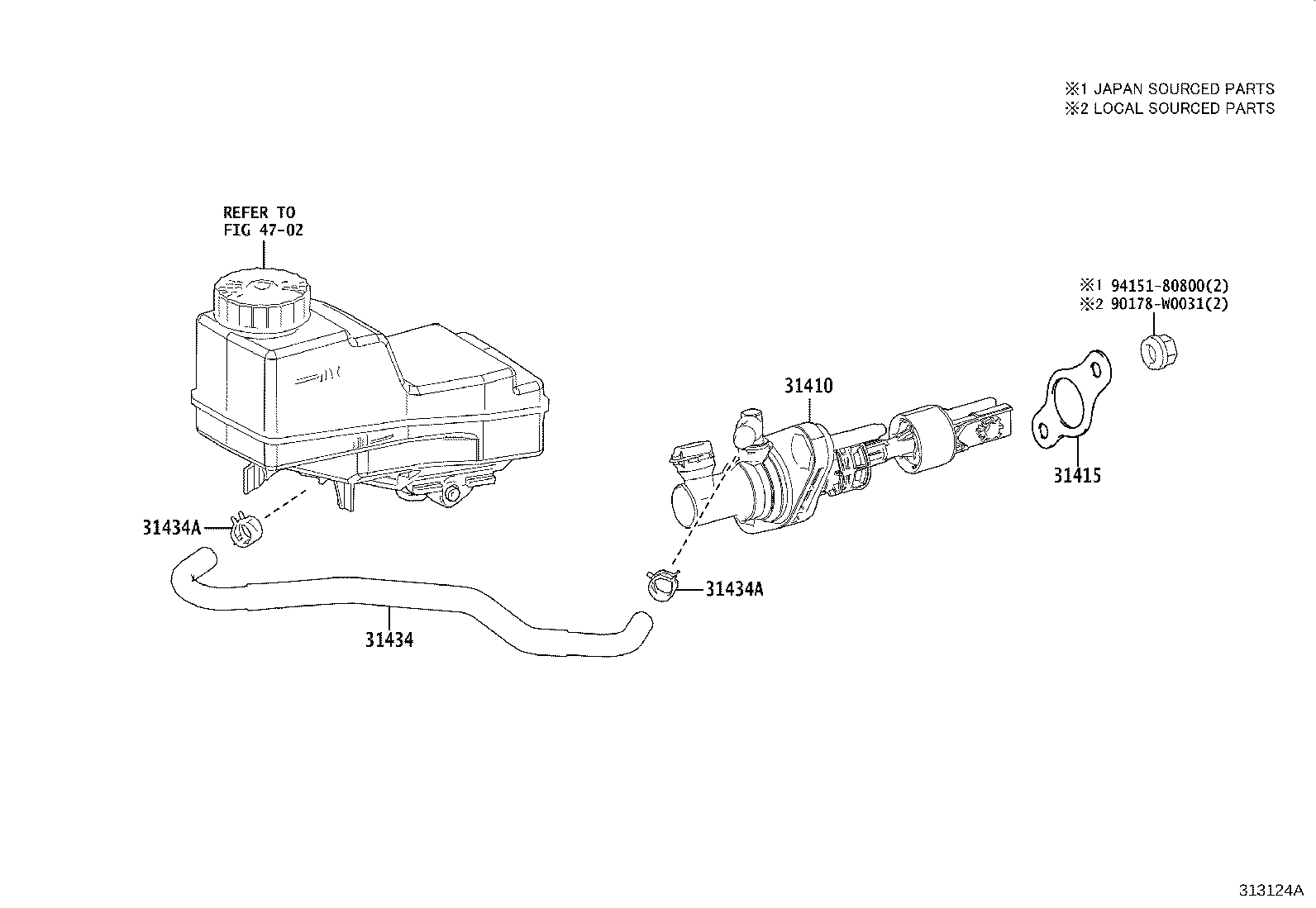 31420-F4010 CYLINDER ASSY, CLUTCH MASTER product image