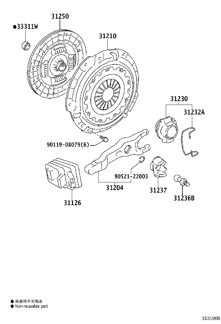 31230-35071 BEARING ASSY, CLUTCH RELEASE product image