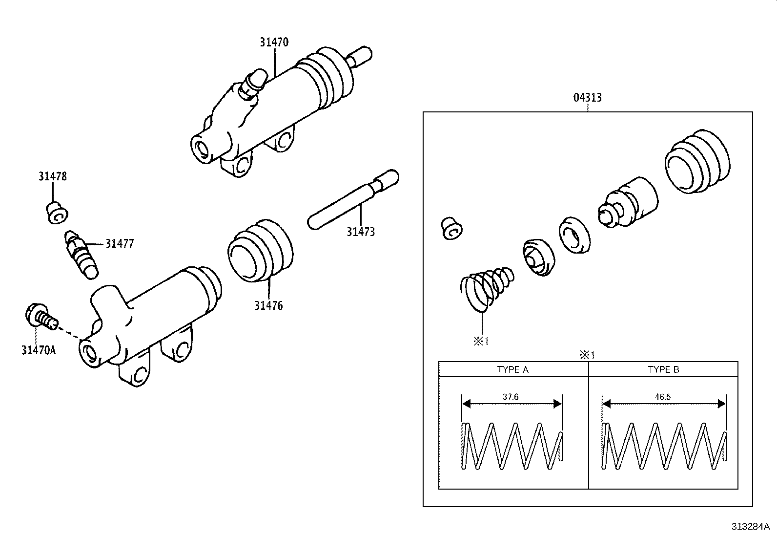 31470-60200 CYLINDER ASSY, CLUTCH RELEASE product image