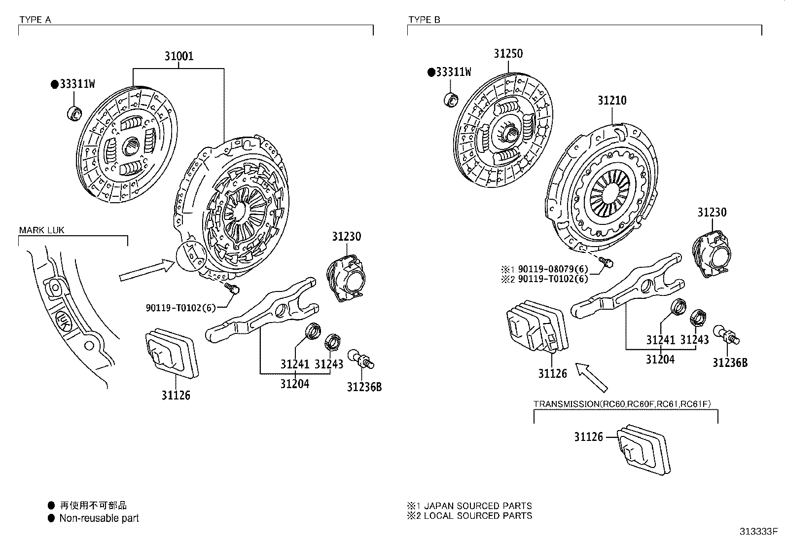 31230-71071 BEARING ASSY, CLUTCH RELEASE product image