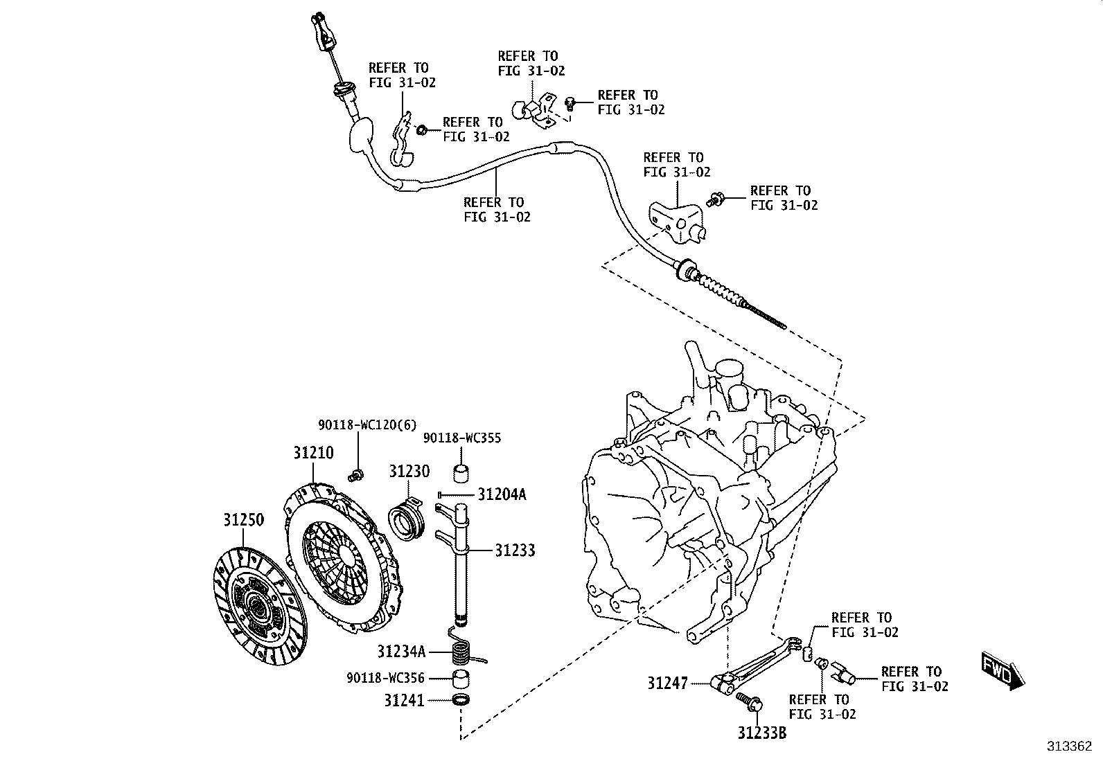 31230-WC001 BEARING ASSY, CLUTCH RELEASE product image
