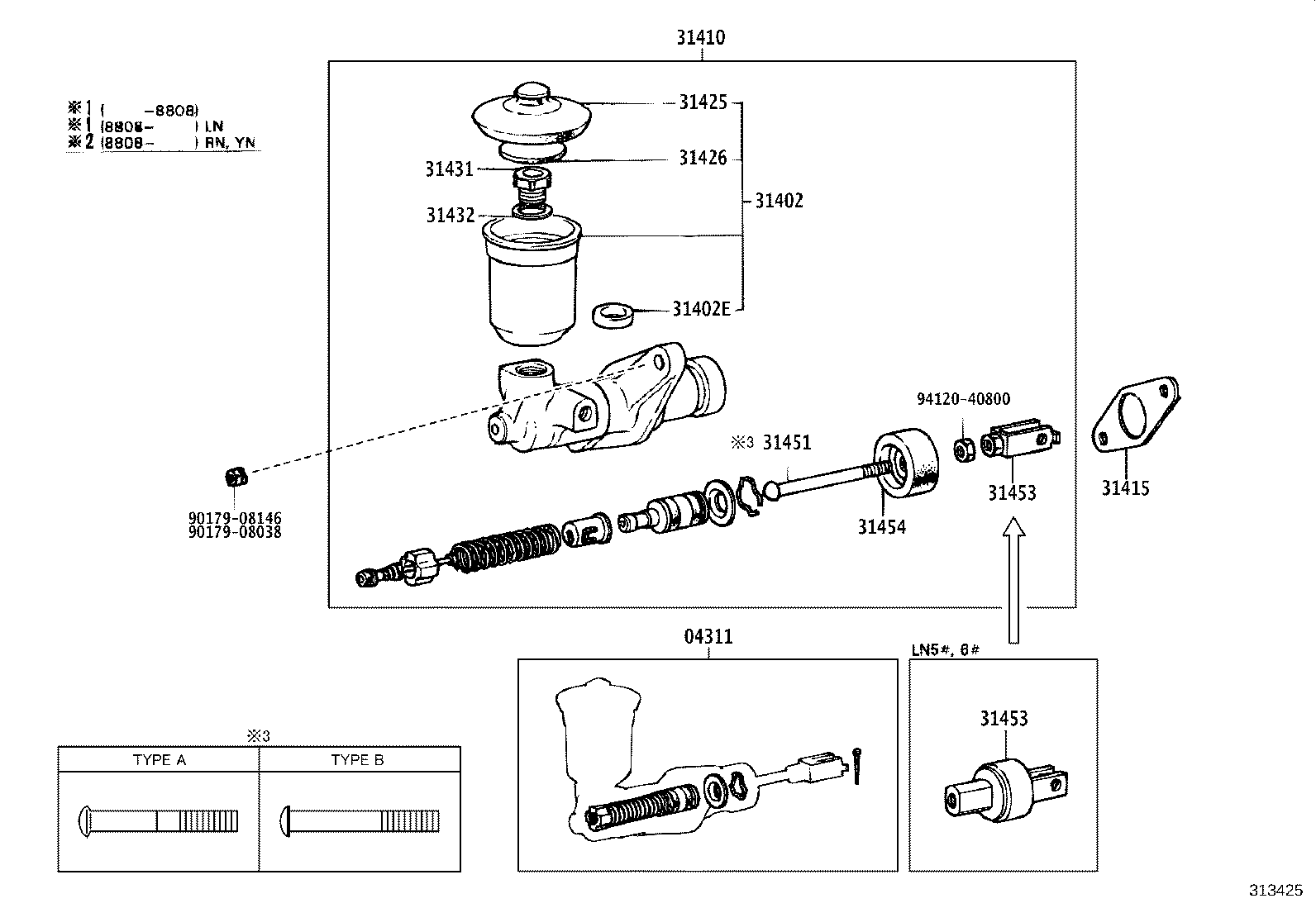 31410-35141 CYLINDER ASSY, CLUTCH MASTER product image