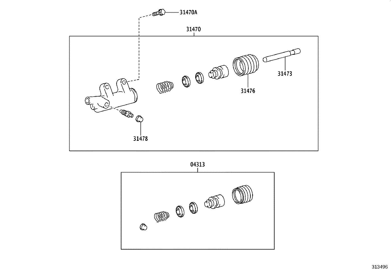 31473-0K010 ROD, CLUTCH RELEASE CYLINDER PUSH, NO.1 product image