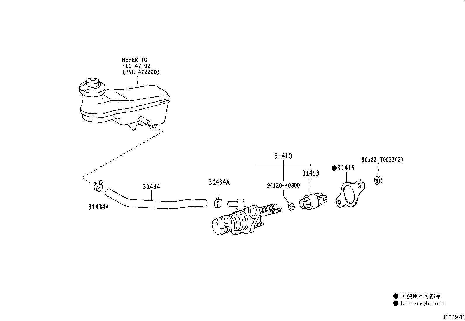 31415-0K010 GASKET, CLUTCH MASTER CYLINDER product image