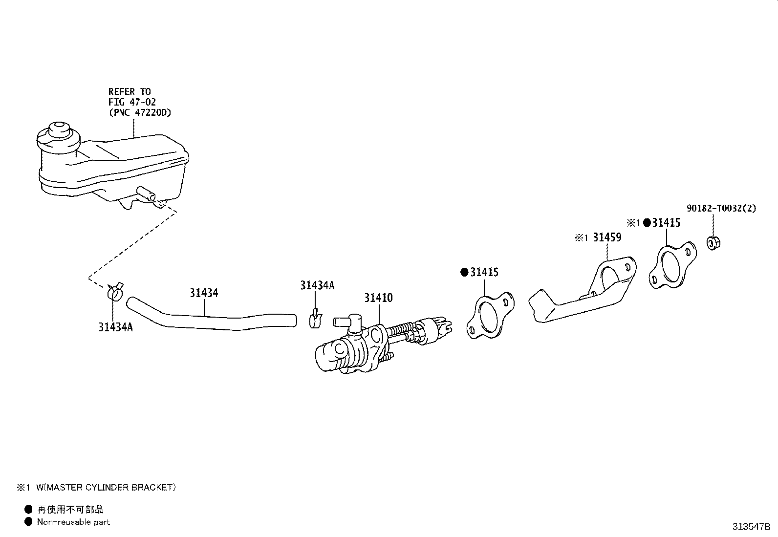 31434-0K051 TUBE, CLUTCH RESERVOIR product image