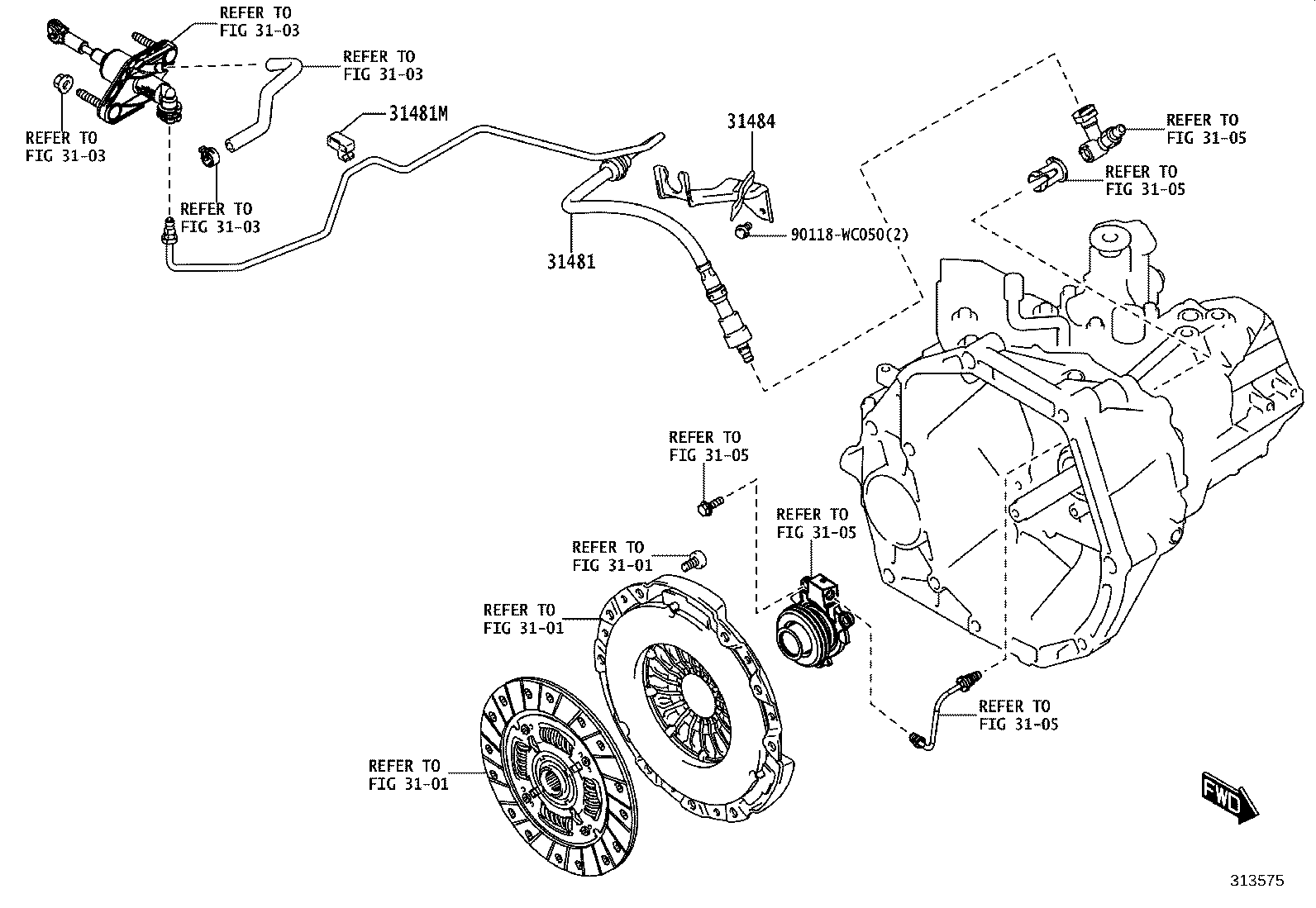 31301-WC004 PEDAL SUB-ASSY, CLUTCH product image