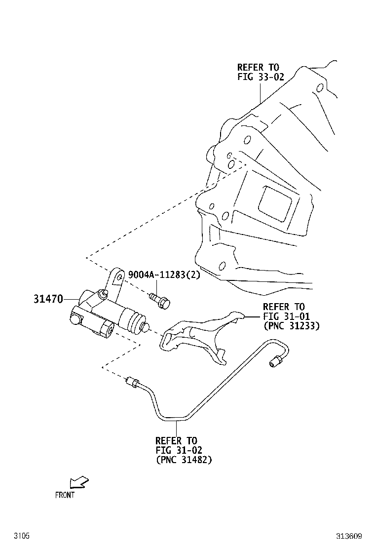 31470-BZ041 CYLINDER ASSY, CLUTCH RELEASE product image