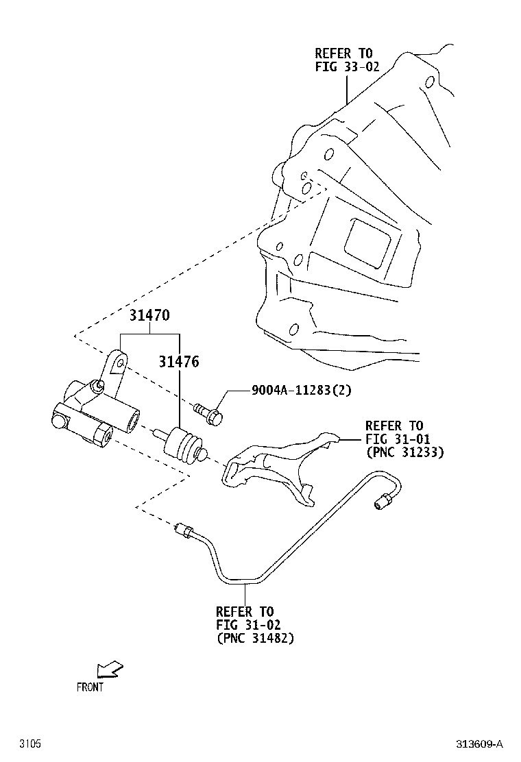 31470-BZ041 CYLINDER ASSY, CLUTCH RELEASE product image