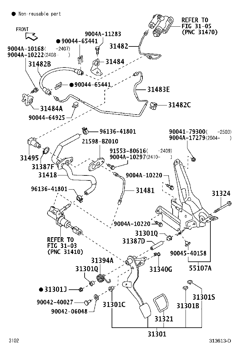 47240-BZ010 HOSE, CLUTCH product image