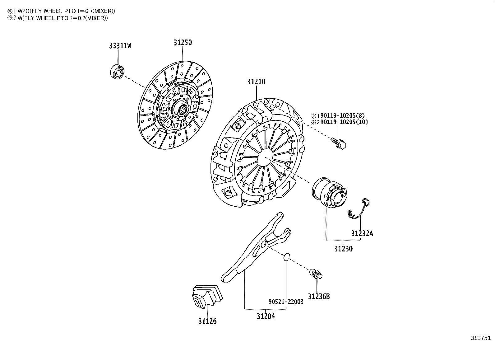 31210-0W050 COVER ASSY, CLUTCH product image