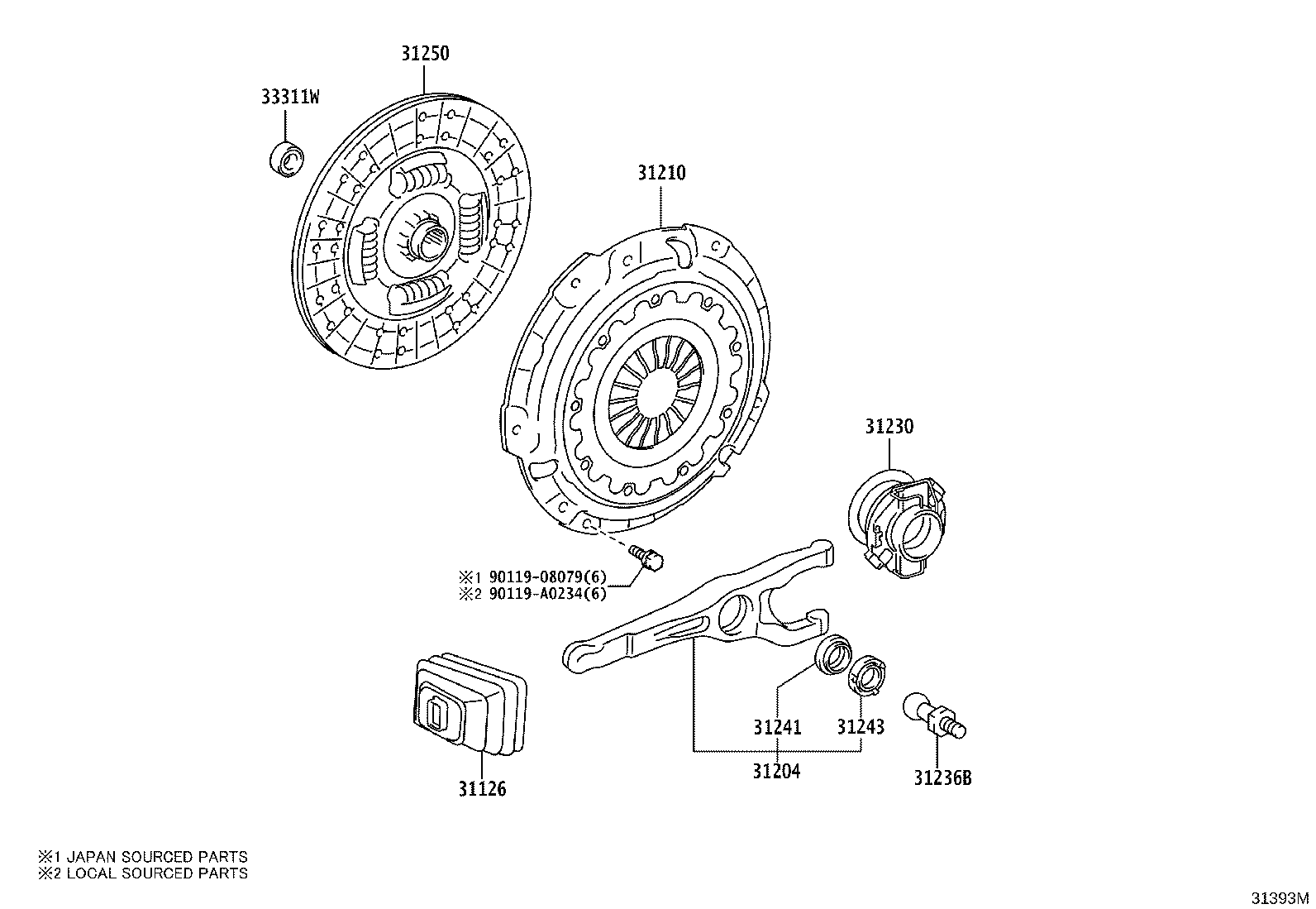 31230-35160 BEARING ASSY, CLUTCH RELEASE product image