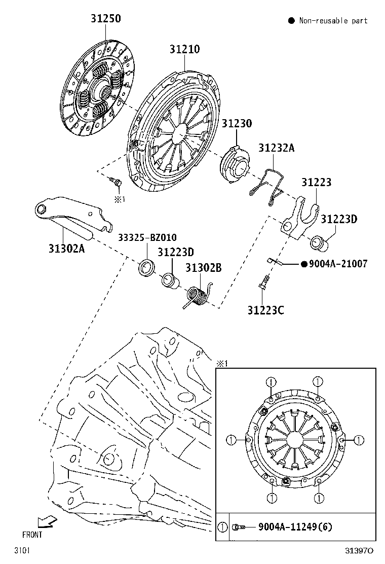 31210-BZ310 COVER ASSY, CLUTCH product image
