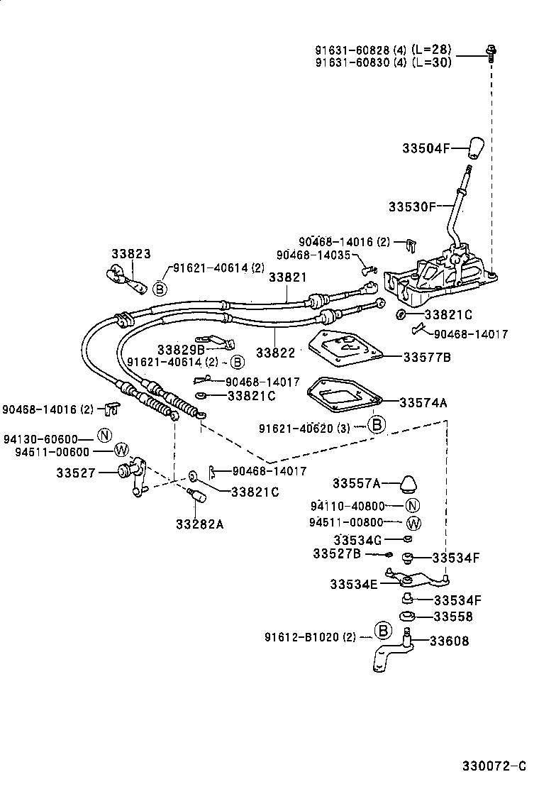 33823-21020 BRACKET, TRANSMISSION CONTROL CABLE, NO.1 product image