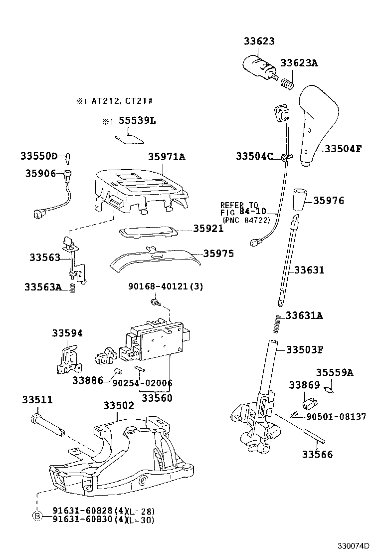 33823-21020 BRACKET, TRANSMISSION CONTROL CABLE, NO.1 product image