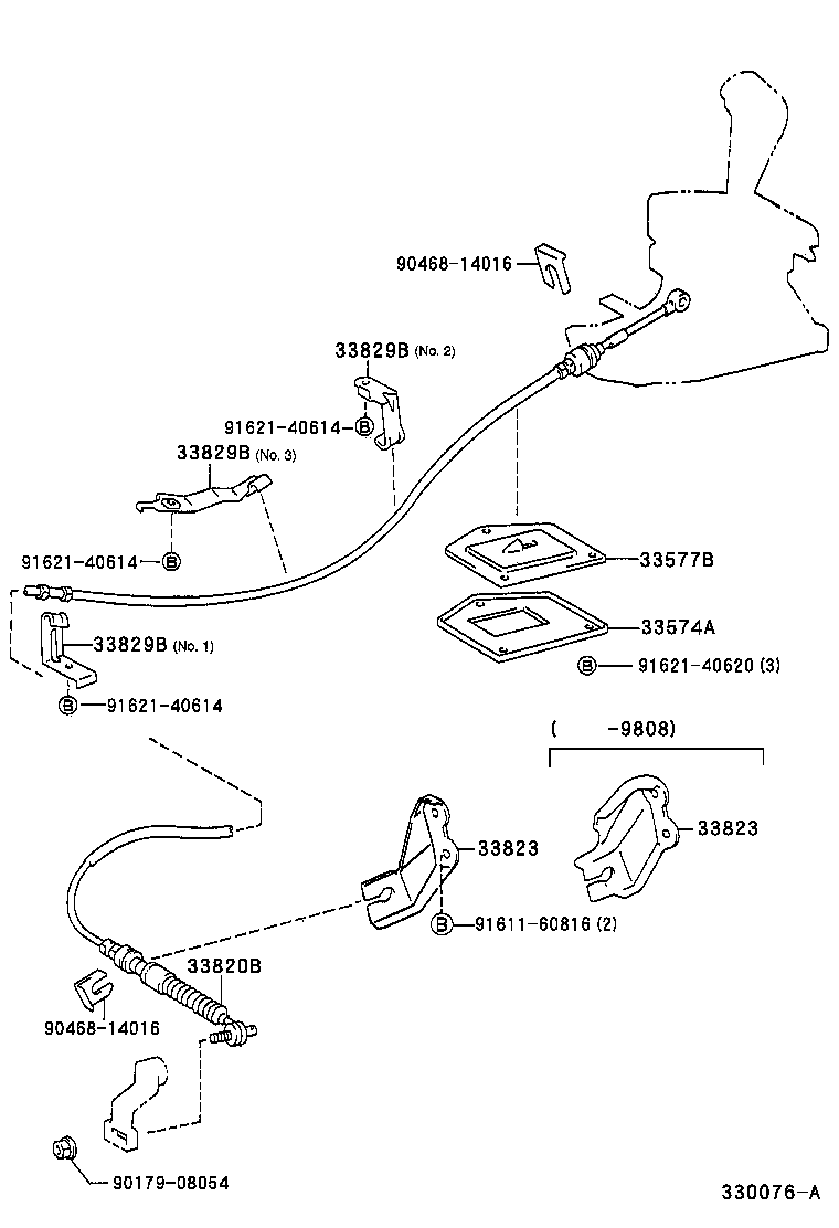 33823-21020 BRACKET, TRANSMISSION CONTROL CABLE, NO.1 product image