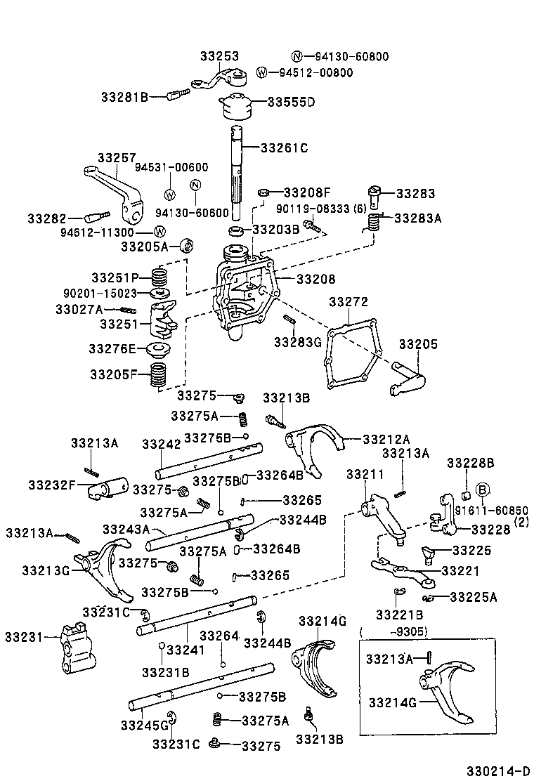 33245-26030 SHAFT, GEAR SHIFT FORK, NO.4 product image